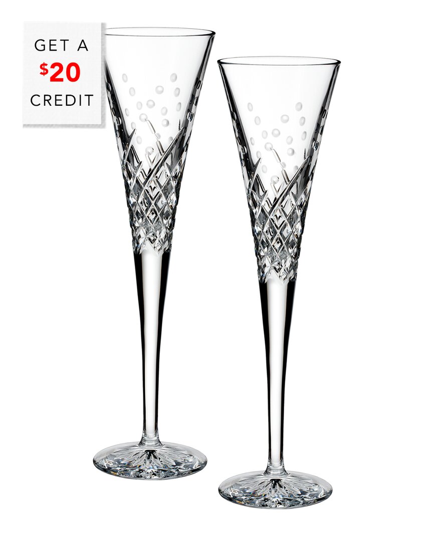 Happy Celebrations Toast Flute With $20 Credit