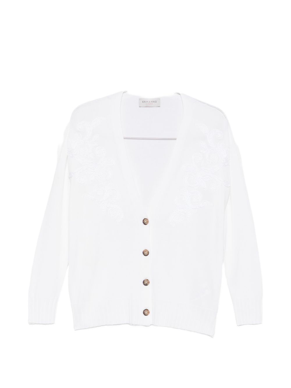 V-neck Cotton blend v-necked cardigan
