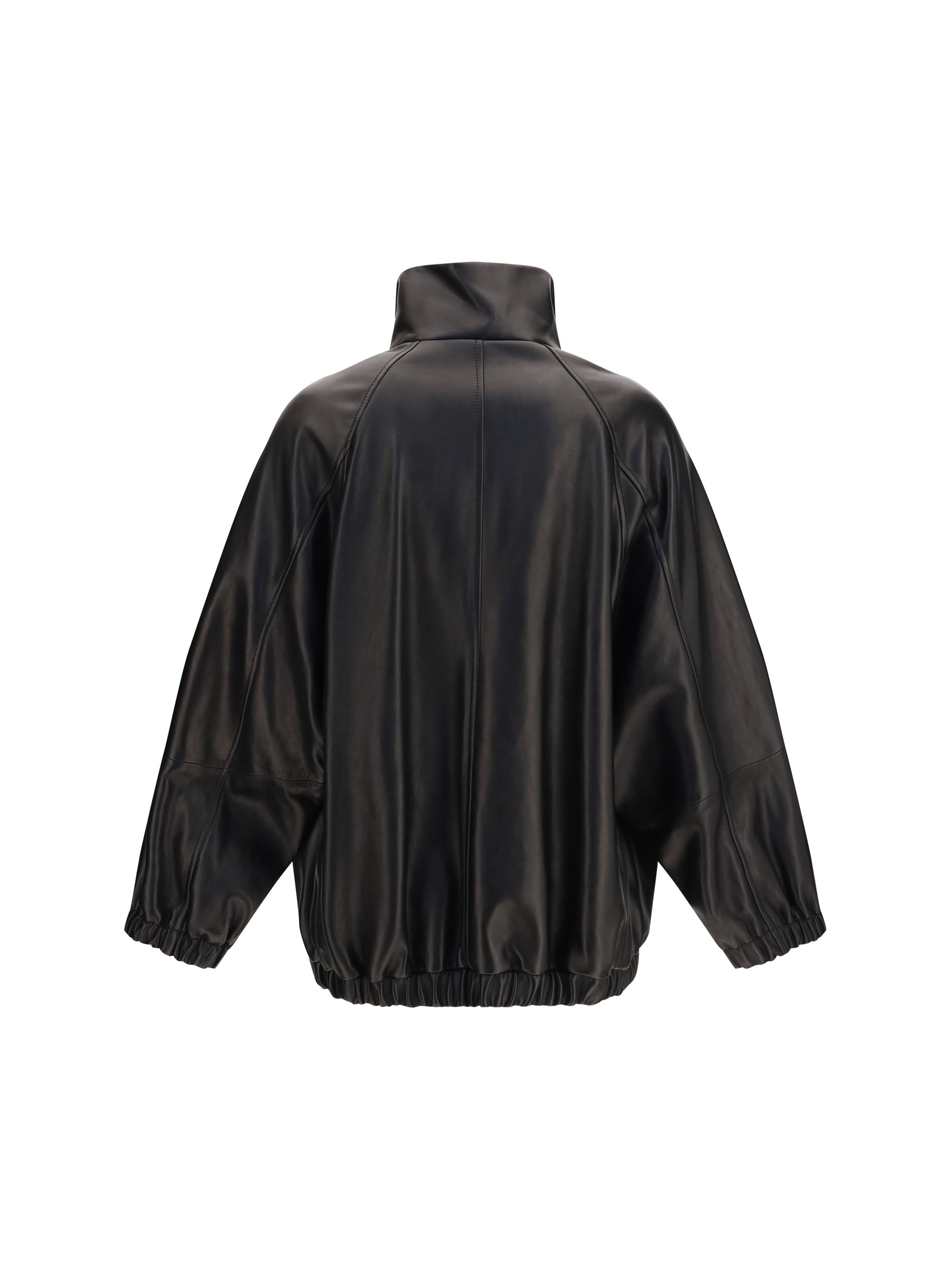 Lambskin Leather Jacket — Black