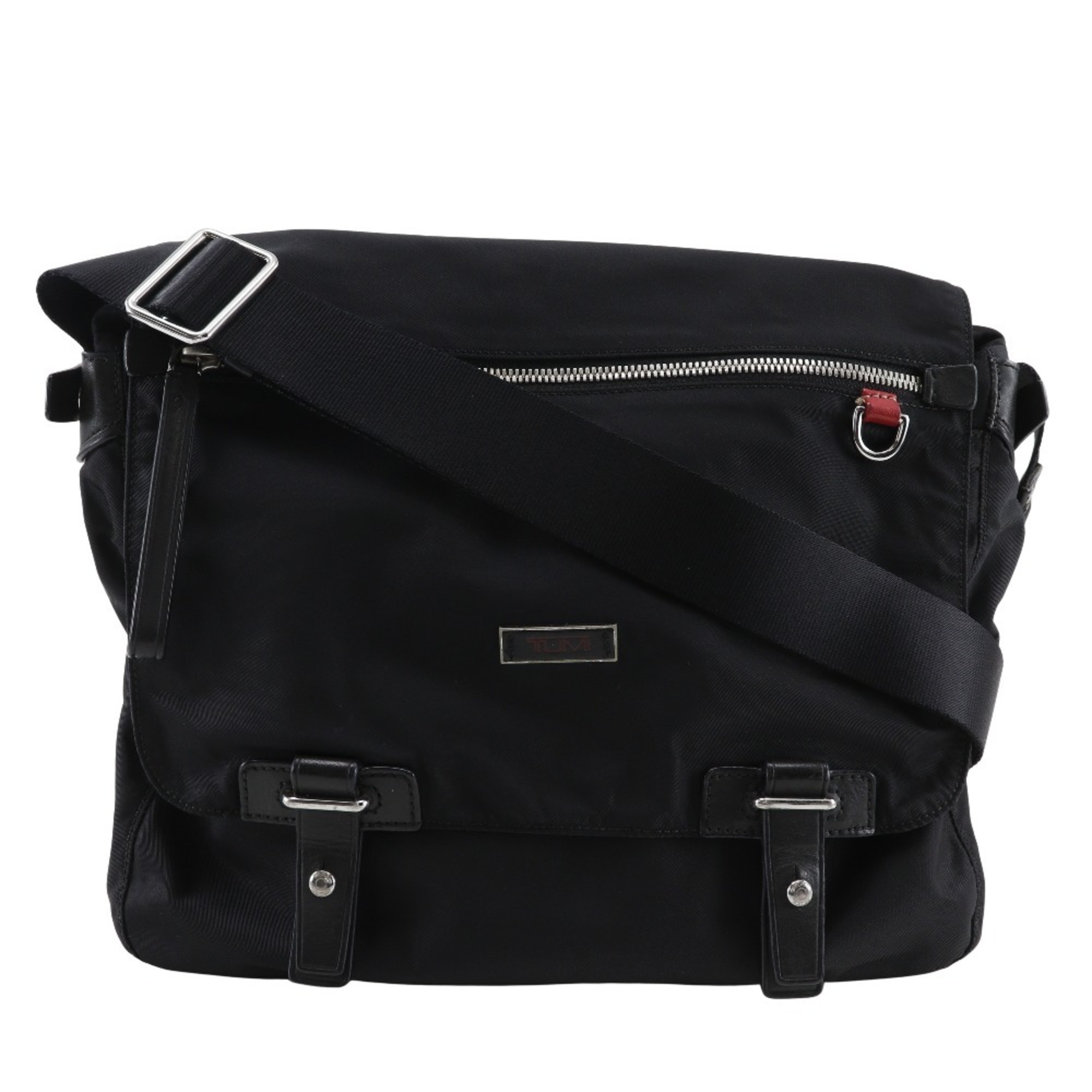 Tumi Black Nylon Messenger Bag Shoulder Bag Pre-Owned