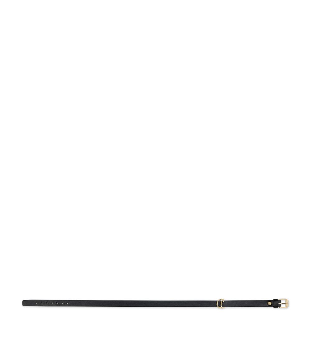 Leather CL Logo Double Bracelet