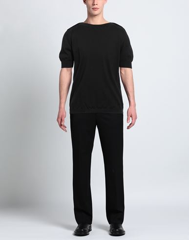 Man Sweater Black Size L Cotton