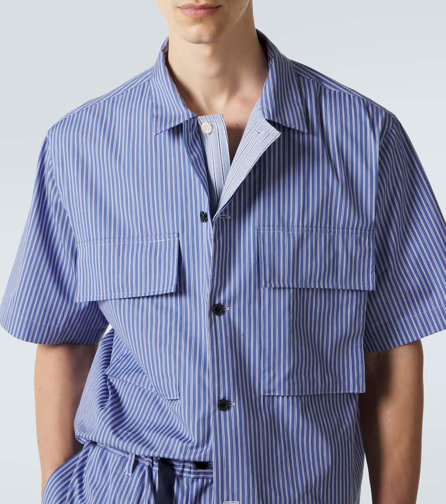 Striped cotton poplin shirt