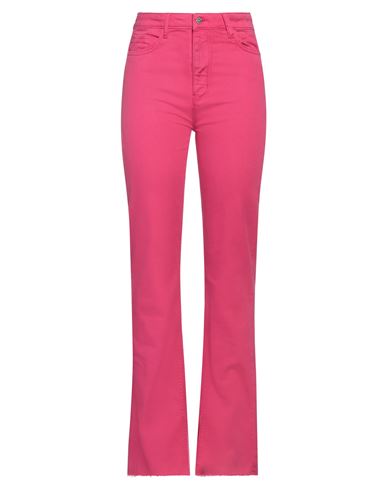 Woman Pants Fuchsia Size 27 Cotton, Elastane