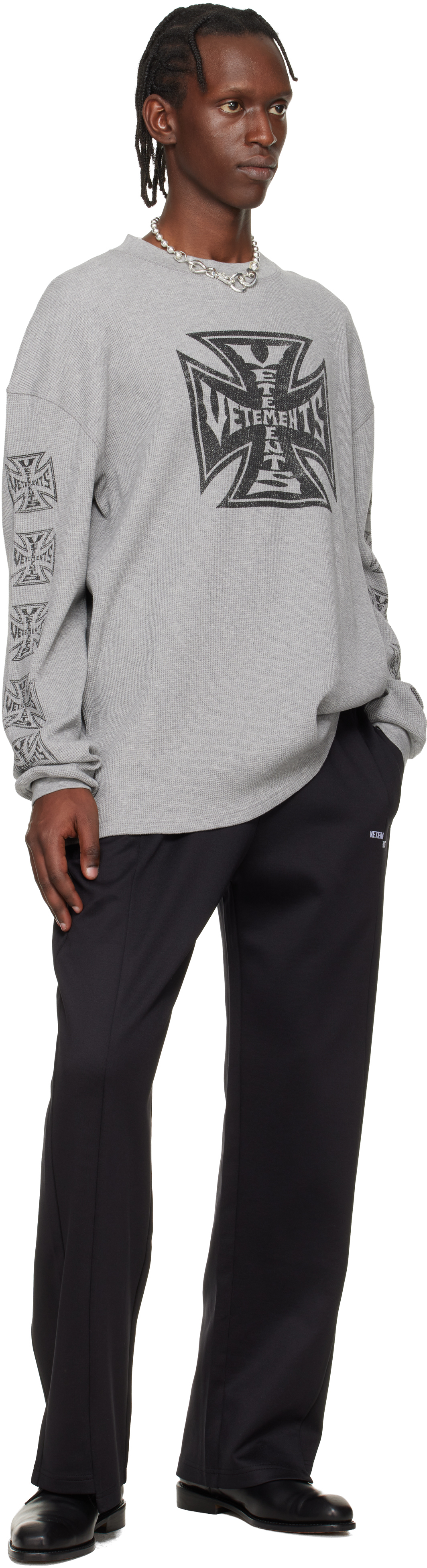 Black Cut-Up Athletic Sweatpants