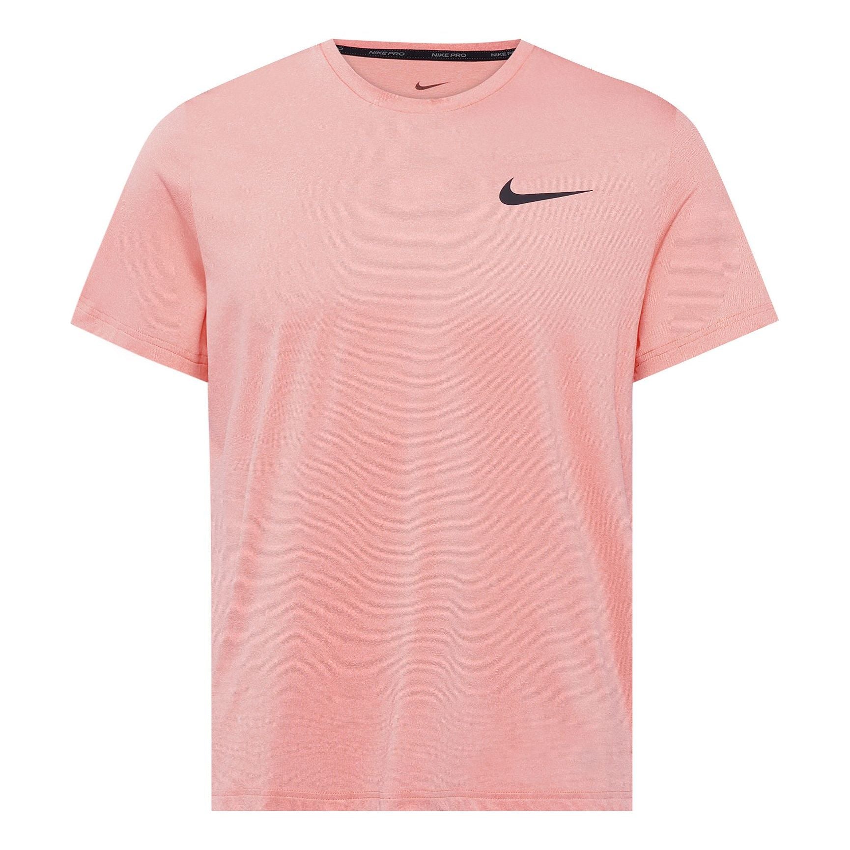 Pro Dri-FIT Solid Color Casual Sports Quick Dry Round Neck Short Sleeve Pink