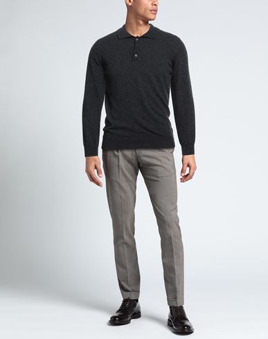 Man Turtleneck Charcoal Size S Wool, Cashmere
