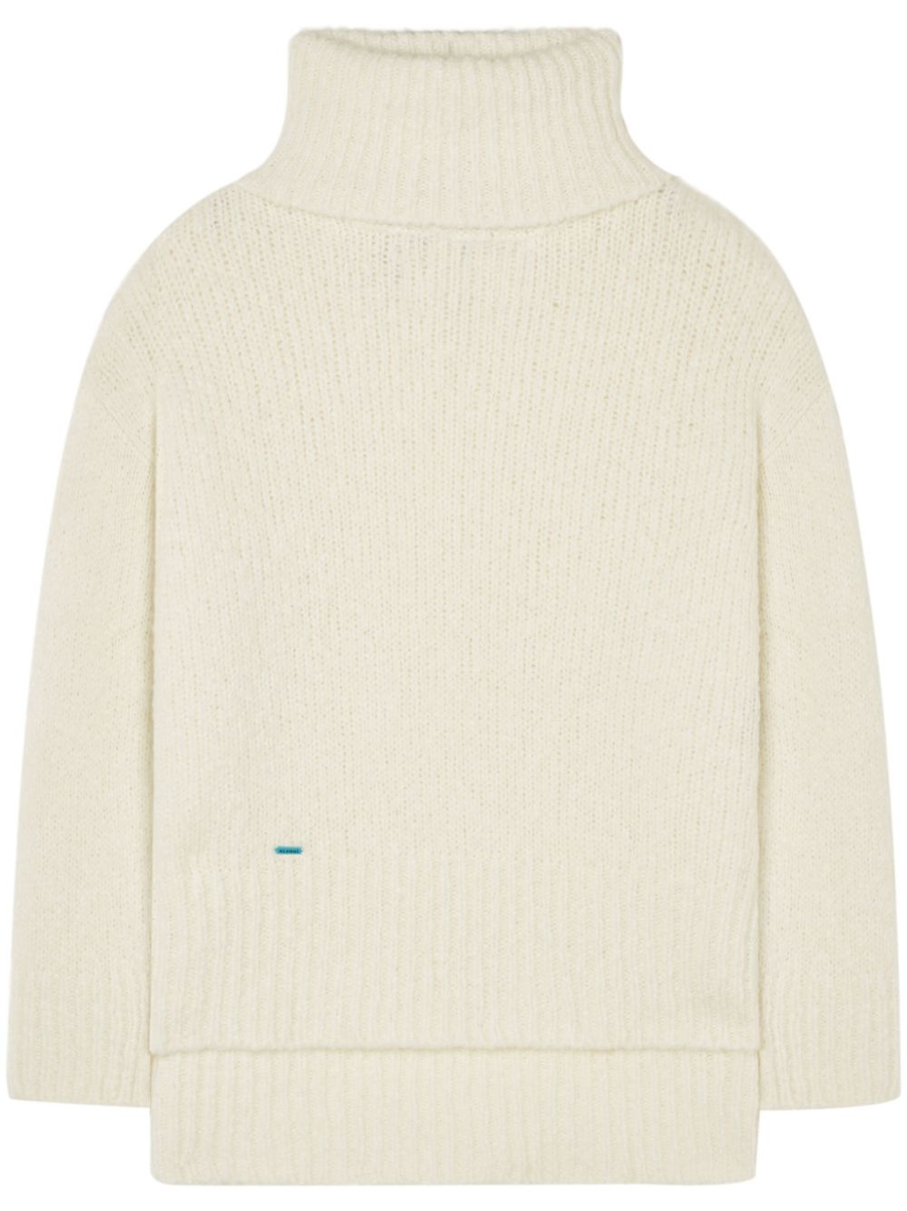Logo-plaque cashmere-silk blend jumper - White