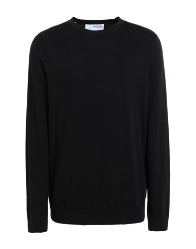 Selected Homme Man Sweater Black Size S Pima Cotton
