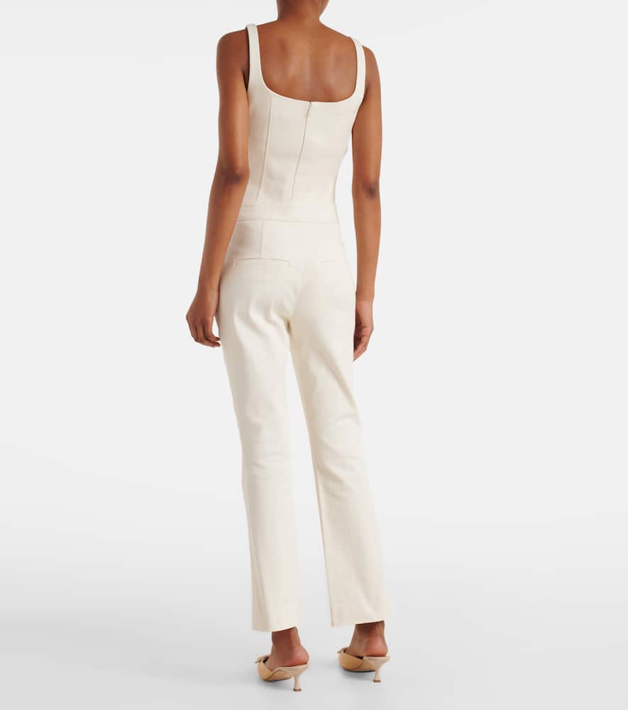 Kimra cotton-blend cropped straight pants
