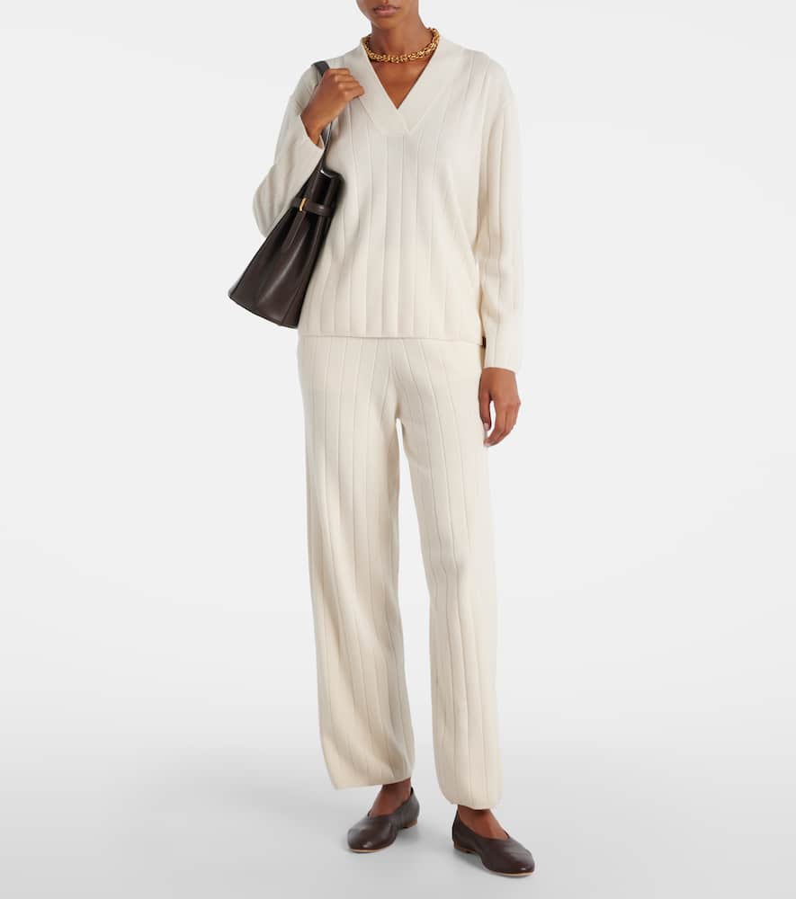 Jardin ribbed-knit cashmere sweatpants