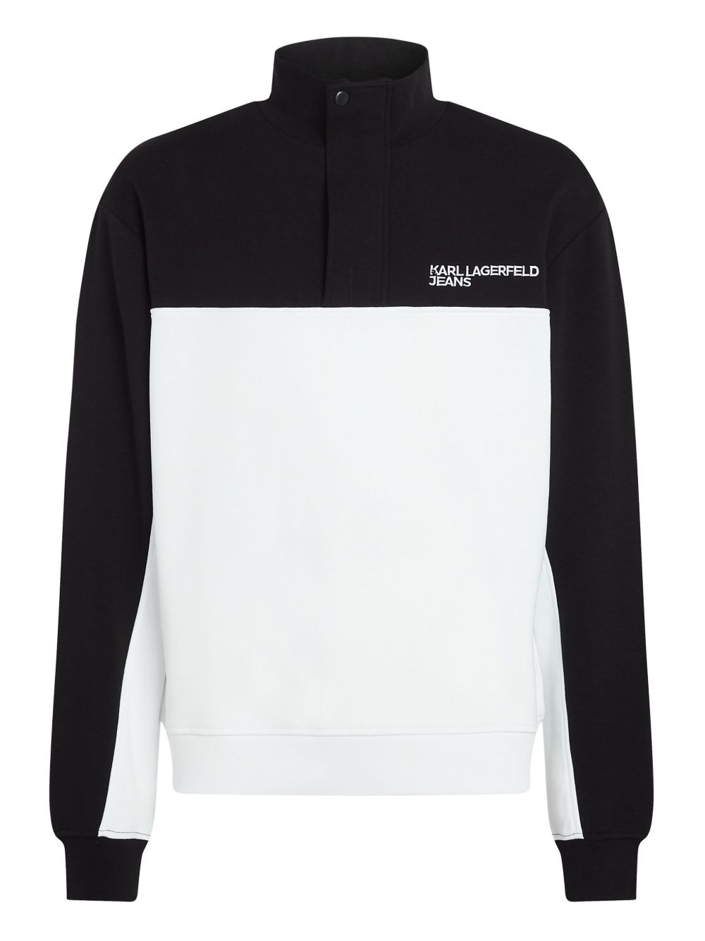 Karl Lagerfeld Jeans colour-block half-zip sweatshirt - Black