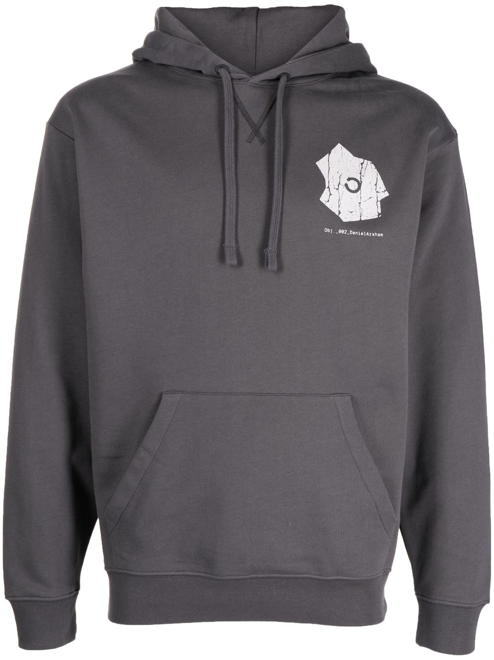 Logo-print cotton hoodie - Grey