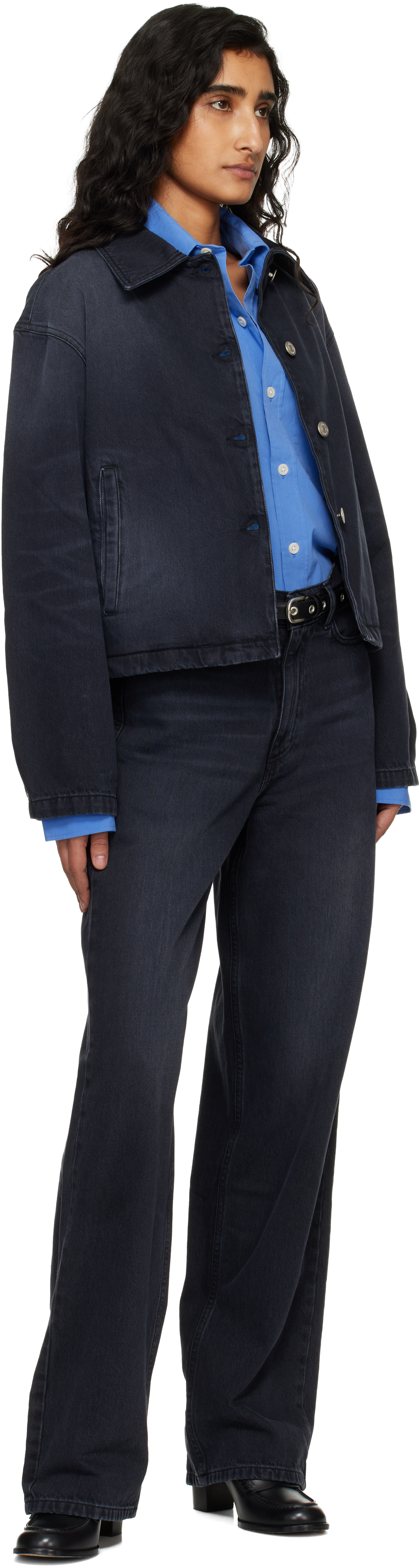 Black Decorator Denim Jacket