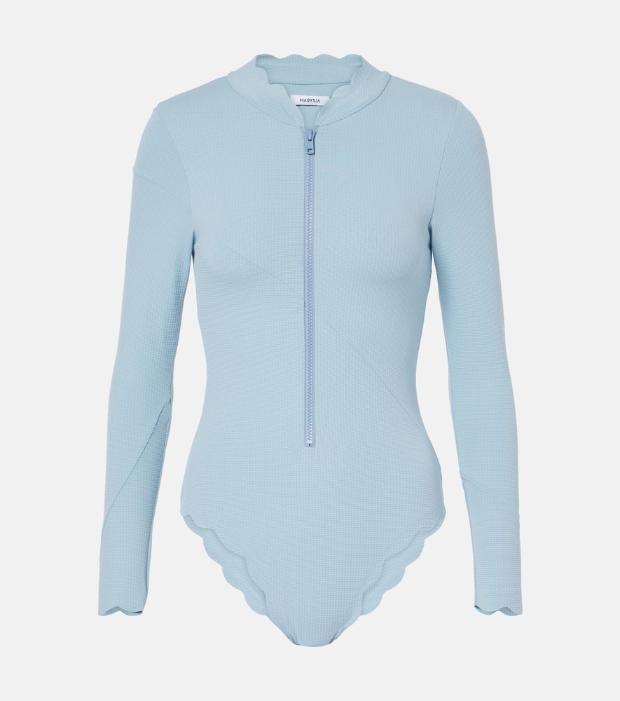 North Sea scalloped rashguard swimsuit
