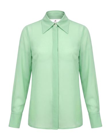Woman Shirt Light green Size 10 Polyester