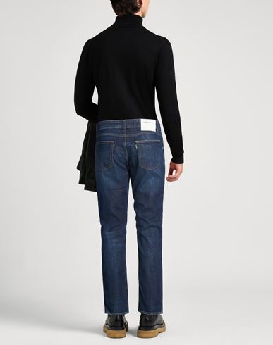 Man Jeans Blue Size 35 Cotton, Elastane