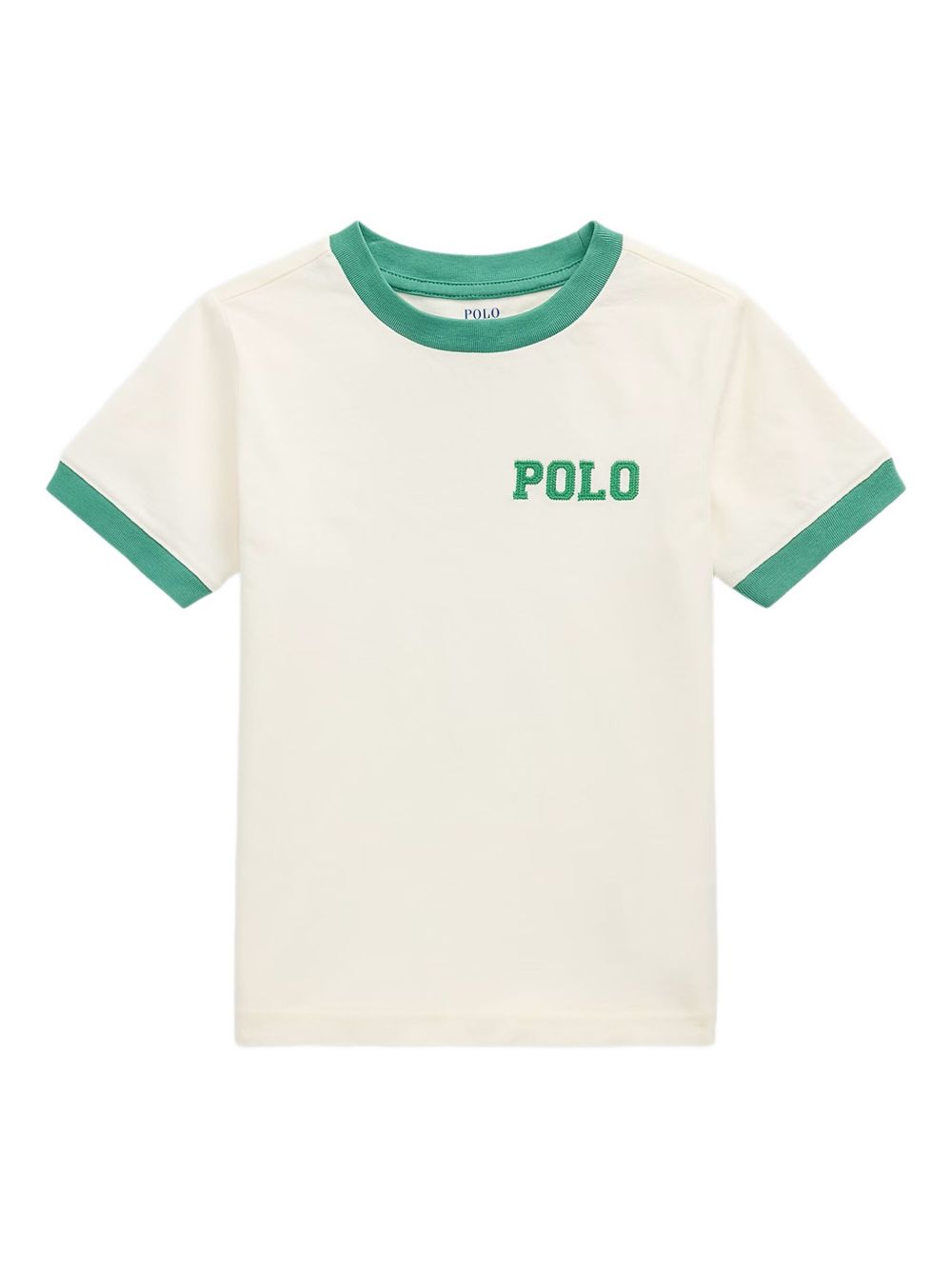 Embroidered-logo cotton t-shirt - Neutrals