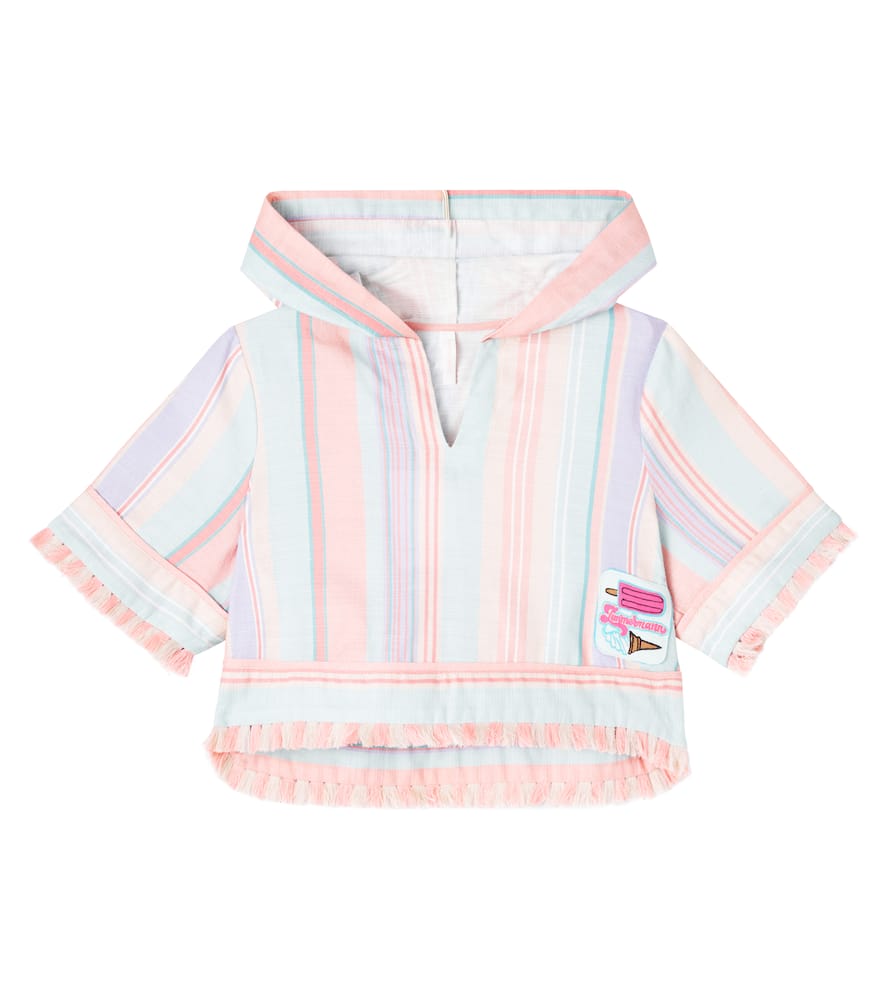 Cascadian striped hooded top