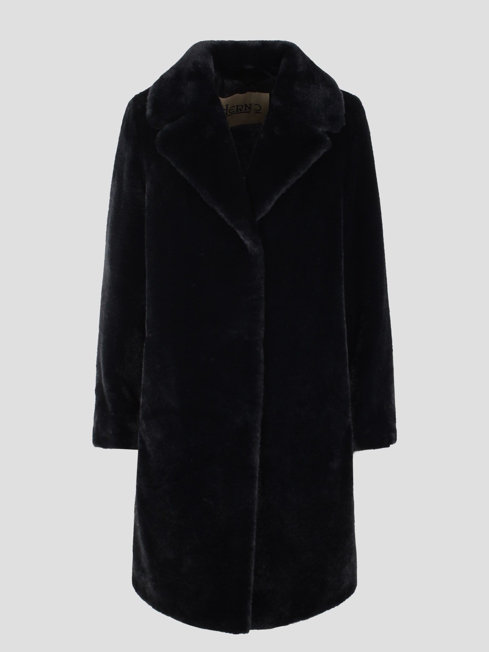 -Eco-fur mid coat-Donna