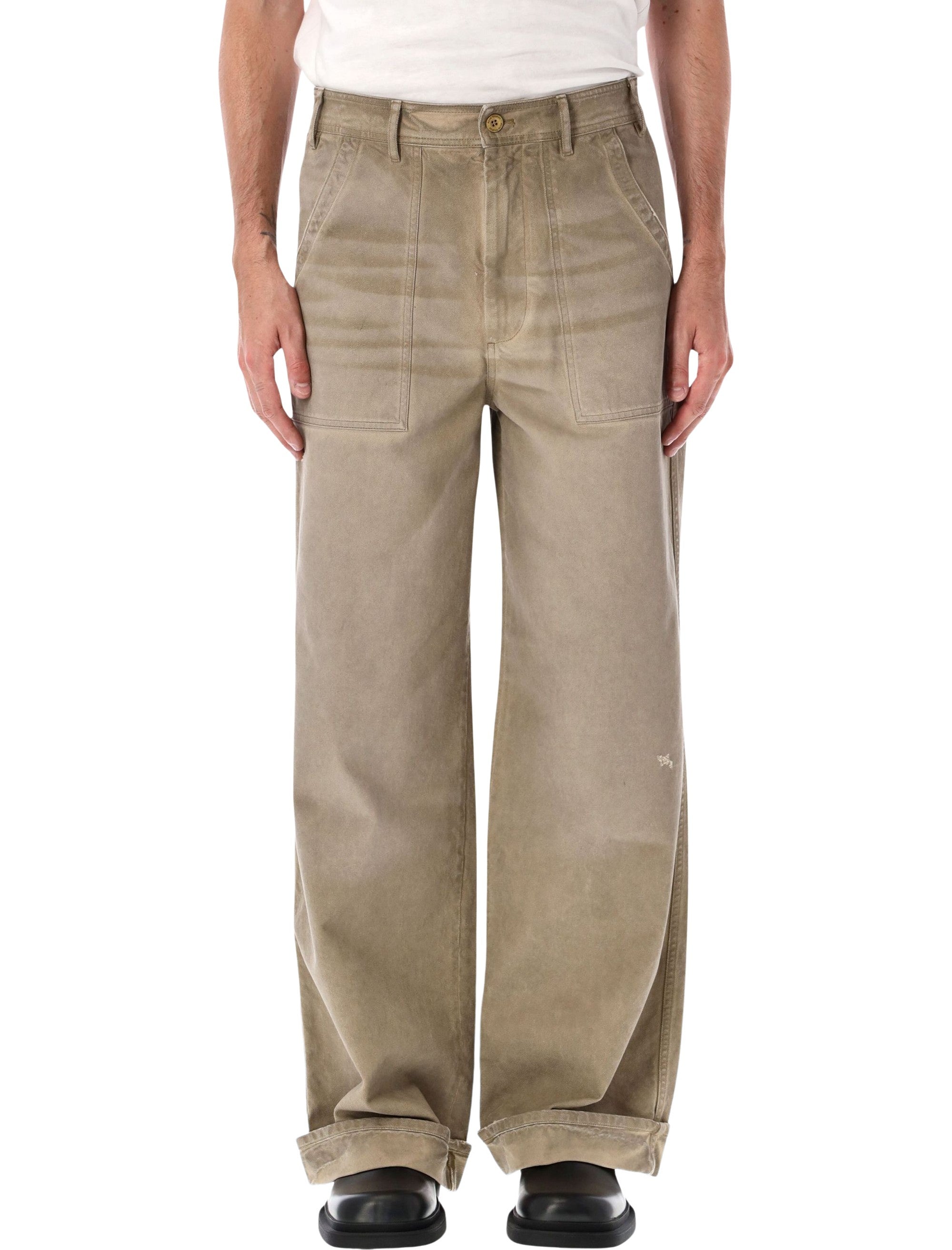 Relaxed Wide-Leg Cargo Jeans