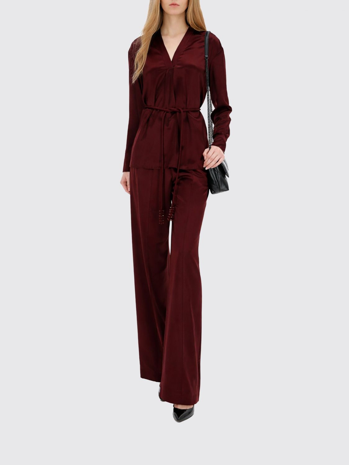 Skirt Woman color Burgundy