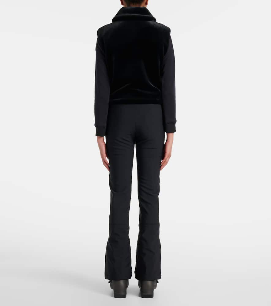 Piagina faux fur zip-up vest