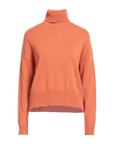 Woman Turtleneck Orange Size 6 Cashmere