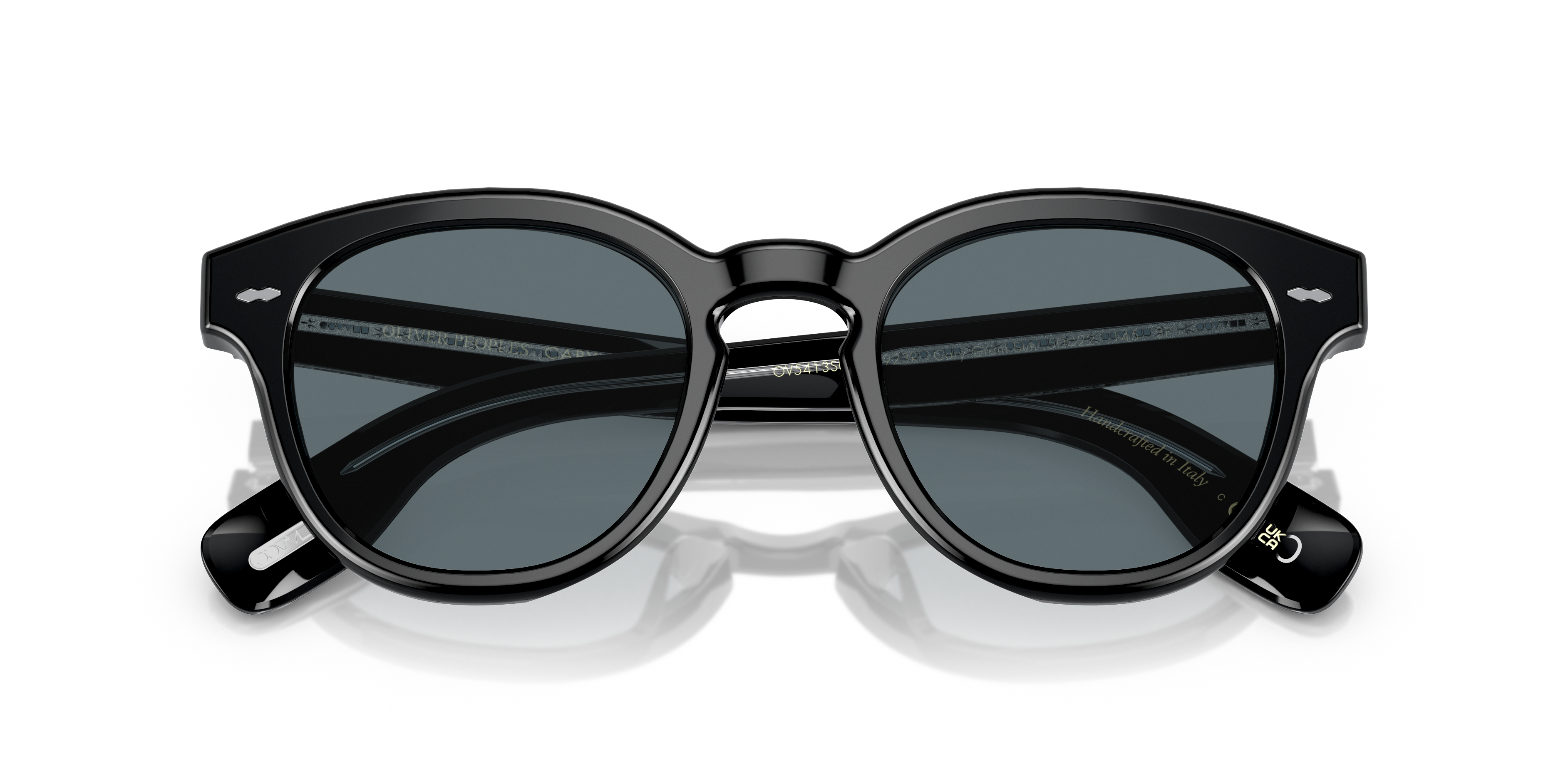 Oliver Peoples Uniseks Oliver Peoples OV5413SU CARY GRANT SUN 14923R Zonnebrillen Acetaat Zwart Blauw Pantos Gepolariseerd