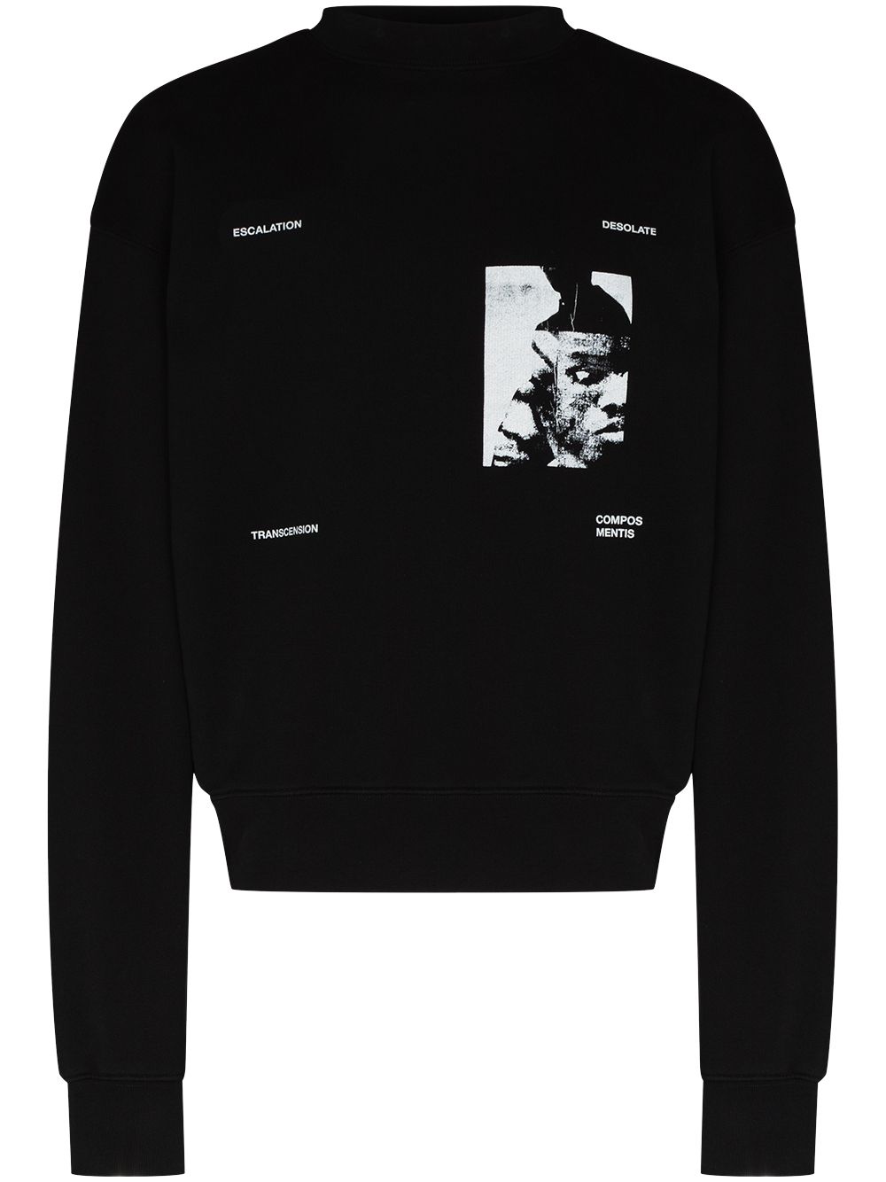 Graphic-print crew-neck sweatshirt - Black