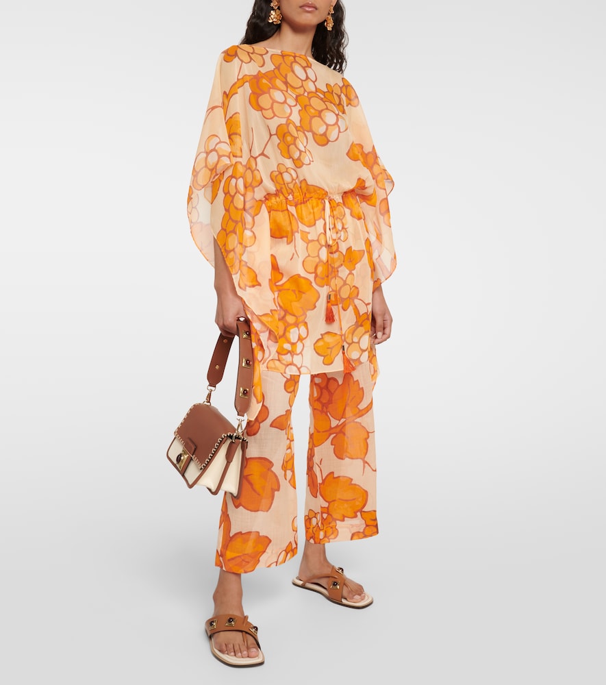 Etro Printed ramie pants