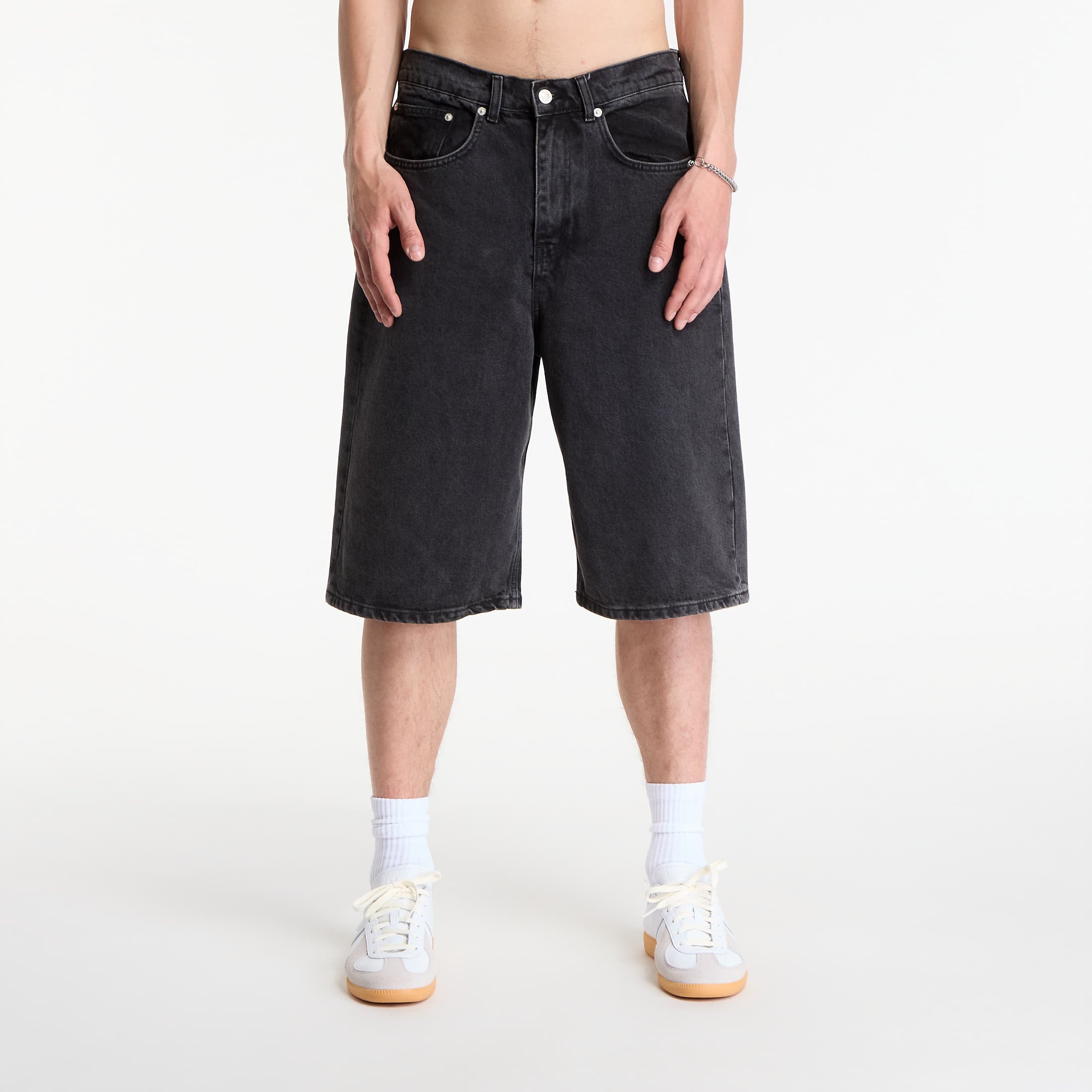 Patta Whiskers Denim Shorts Black Black Deni