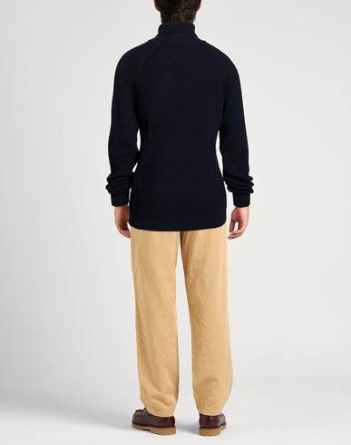 Man Turtleneck Navy Size L Acrylic, Cotton
