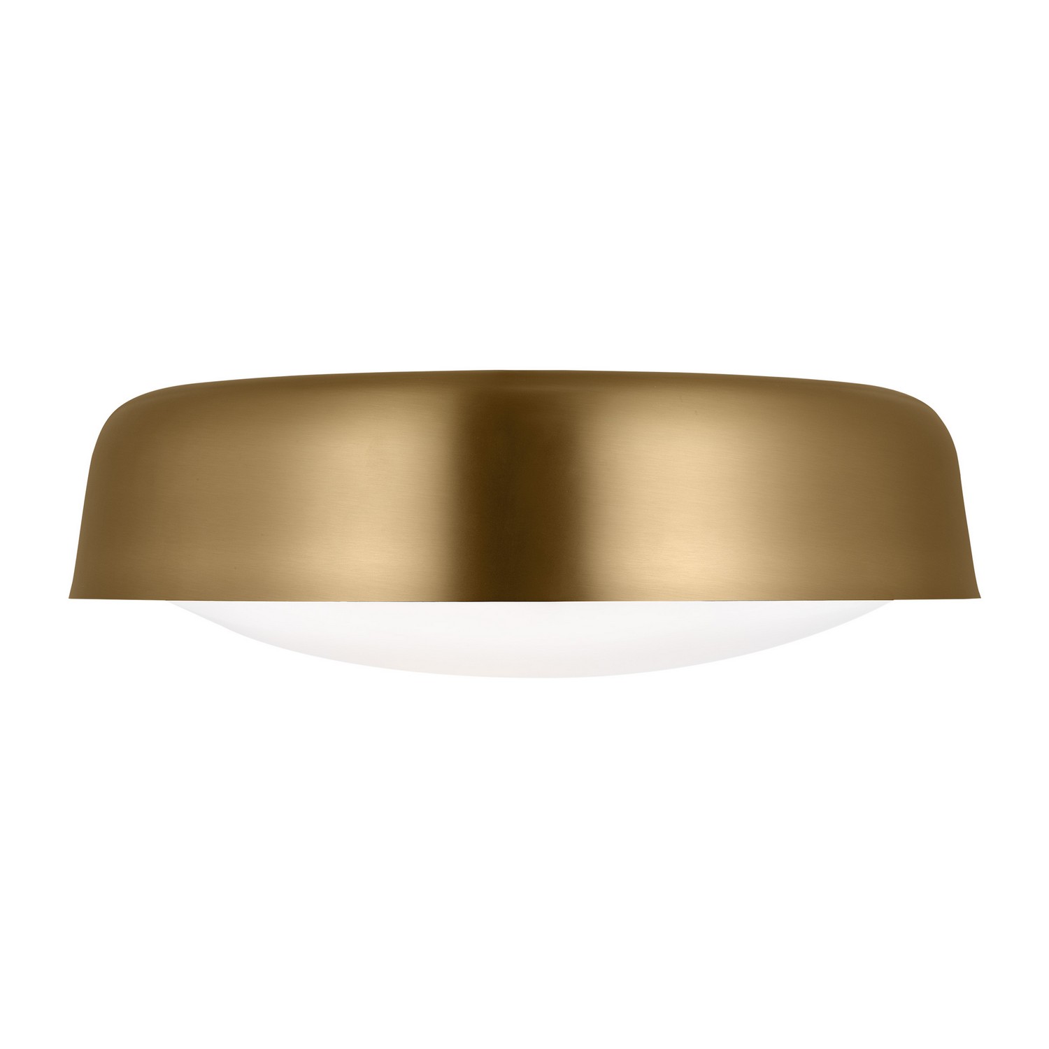 Burnished Brass Two Light Flush Mount from the Draper Collection