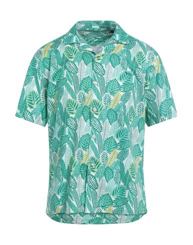 Man Shirt Green Size S Cotton
