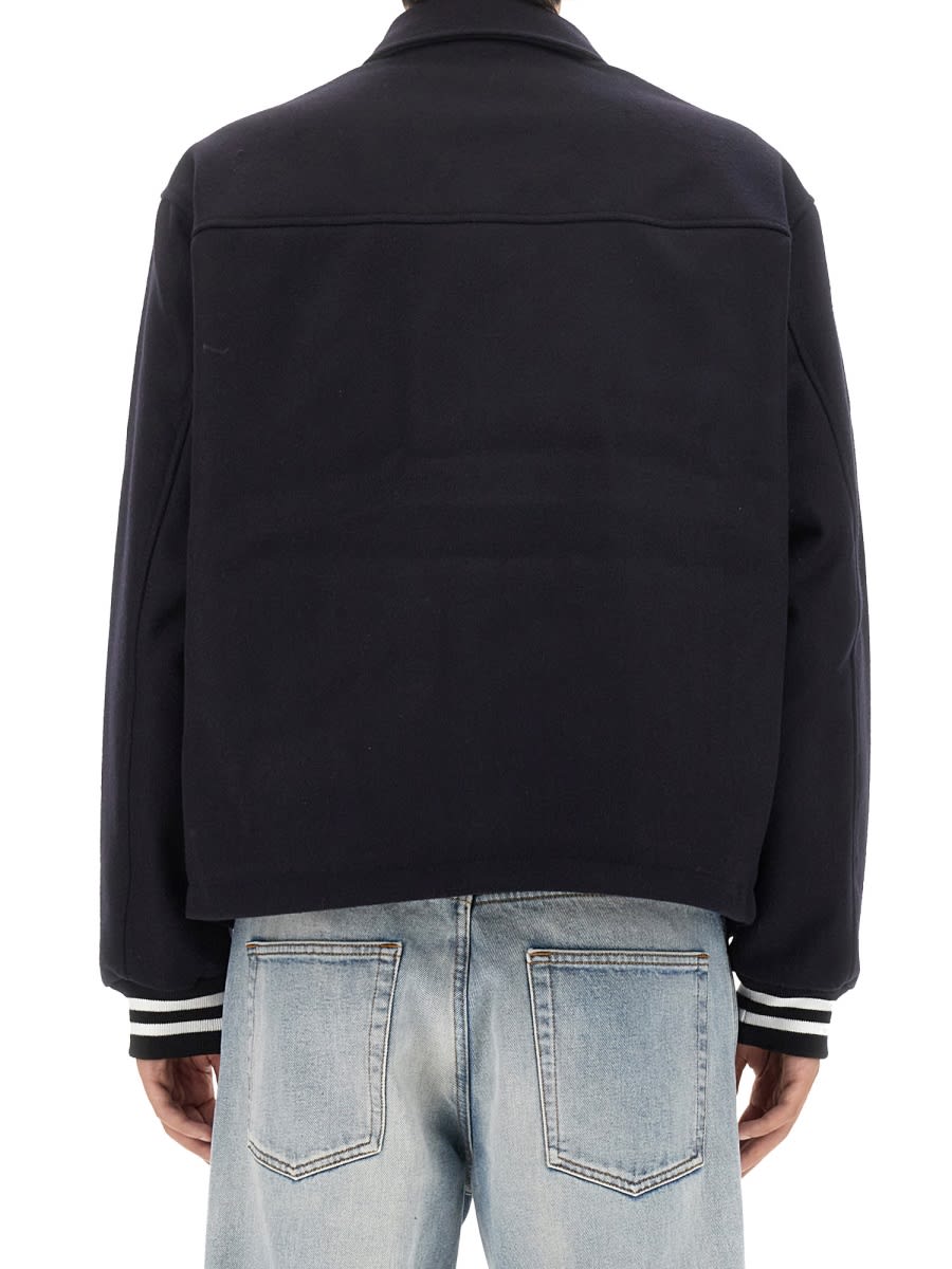 Wool Varsity Jacket With Logo