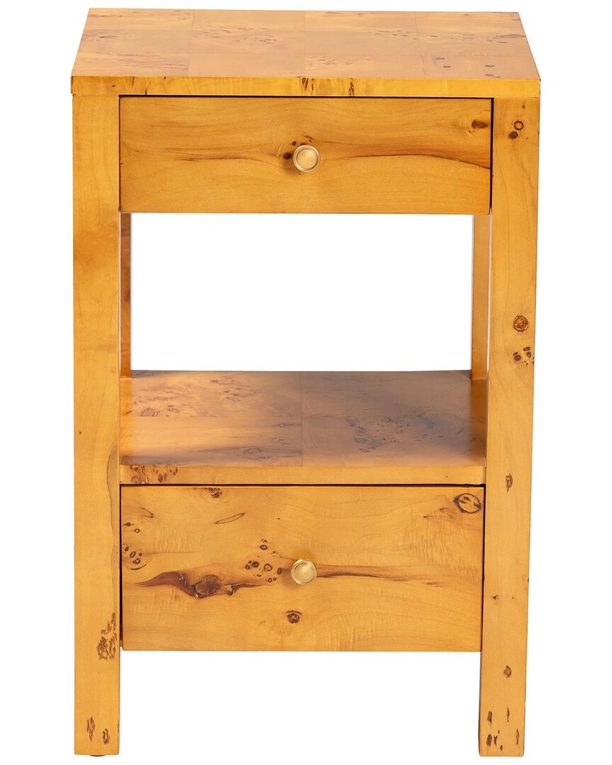 Azmi Modern & Contemporary Wood 2-Drawer Nightstand