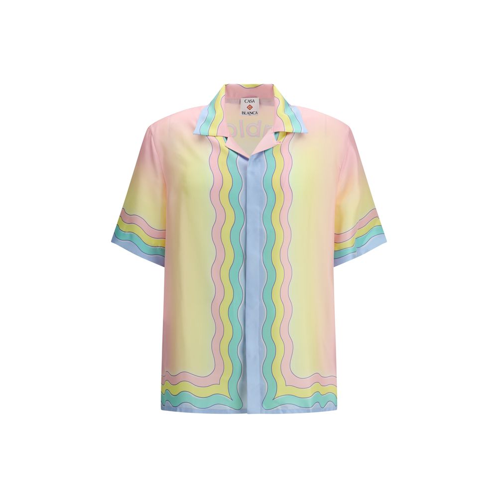 Multicolor Jacquard Silk Shirt — Multicolor