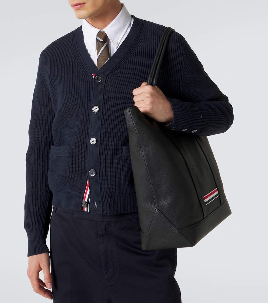 Leather tote bag