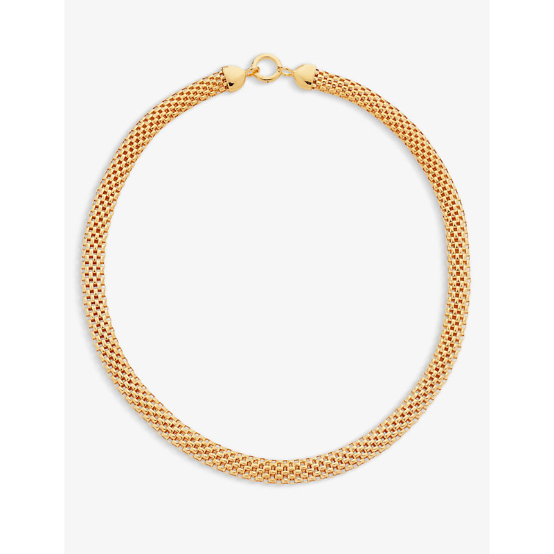 Womens Gold Heirloom 18ct Gold Vermeil Sterling Silver Necklace 