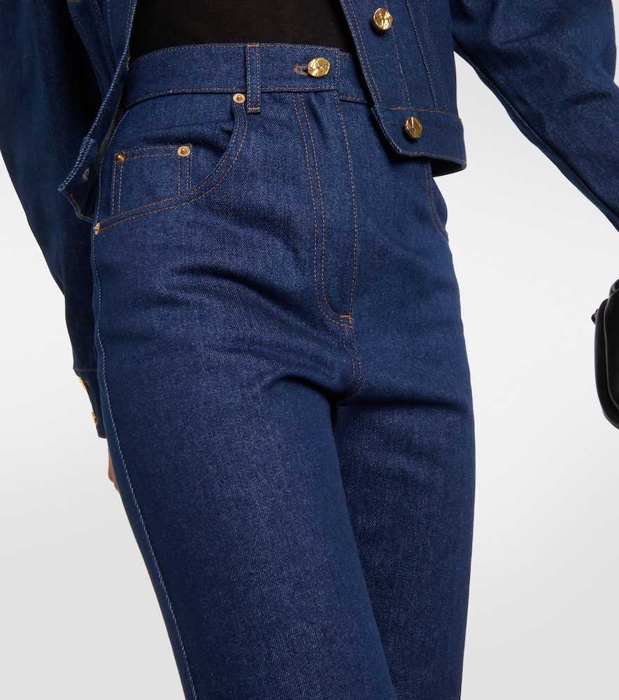High-rise flared jeans