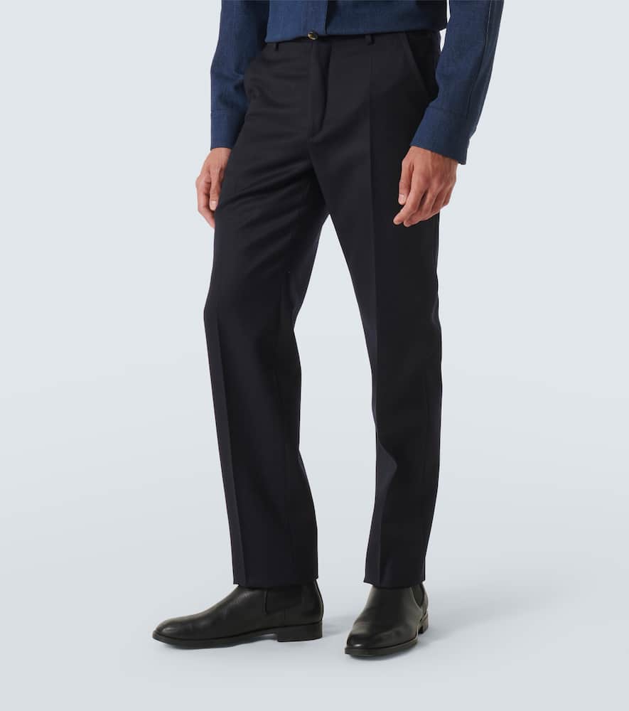 Virgin wool straight pants