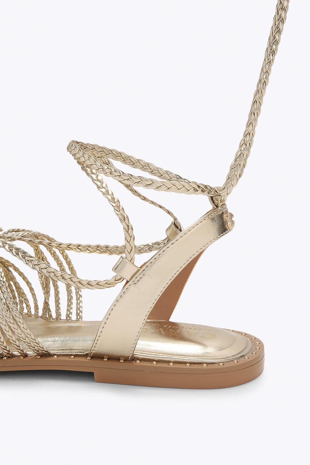 Carvela 'marina Flat Tie Sandal' Sandals In Gold