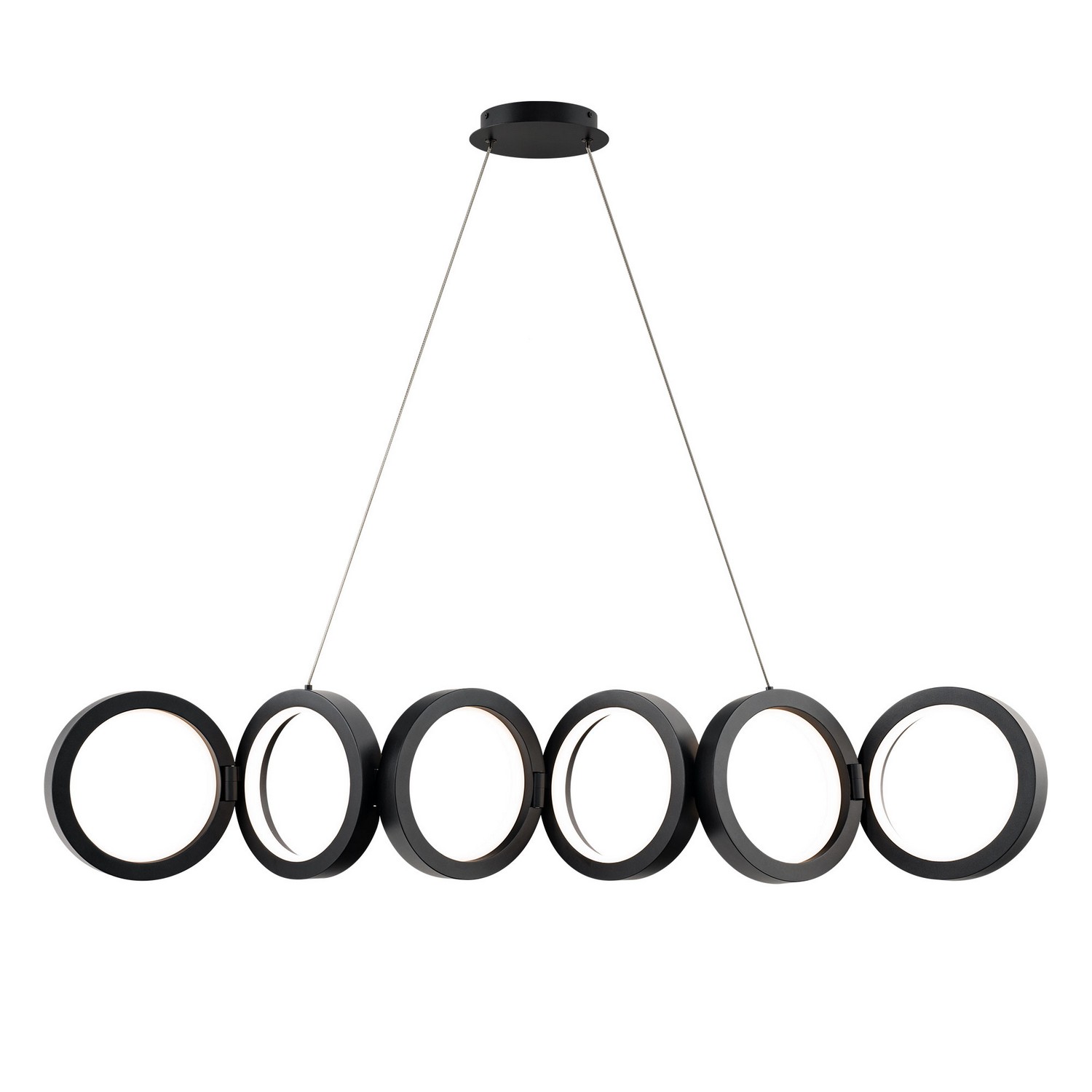 Black LED Linear Pendant from the Cabot Collection