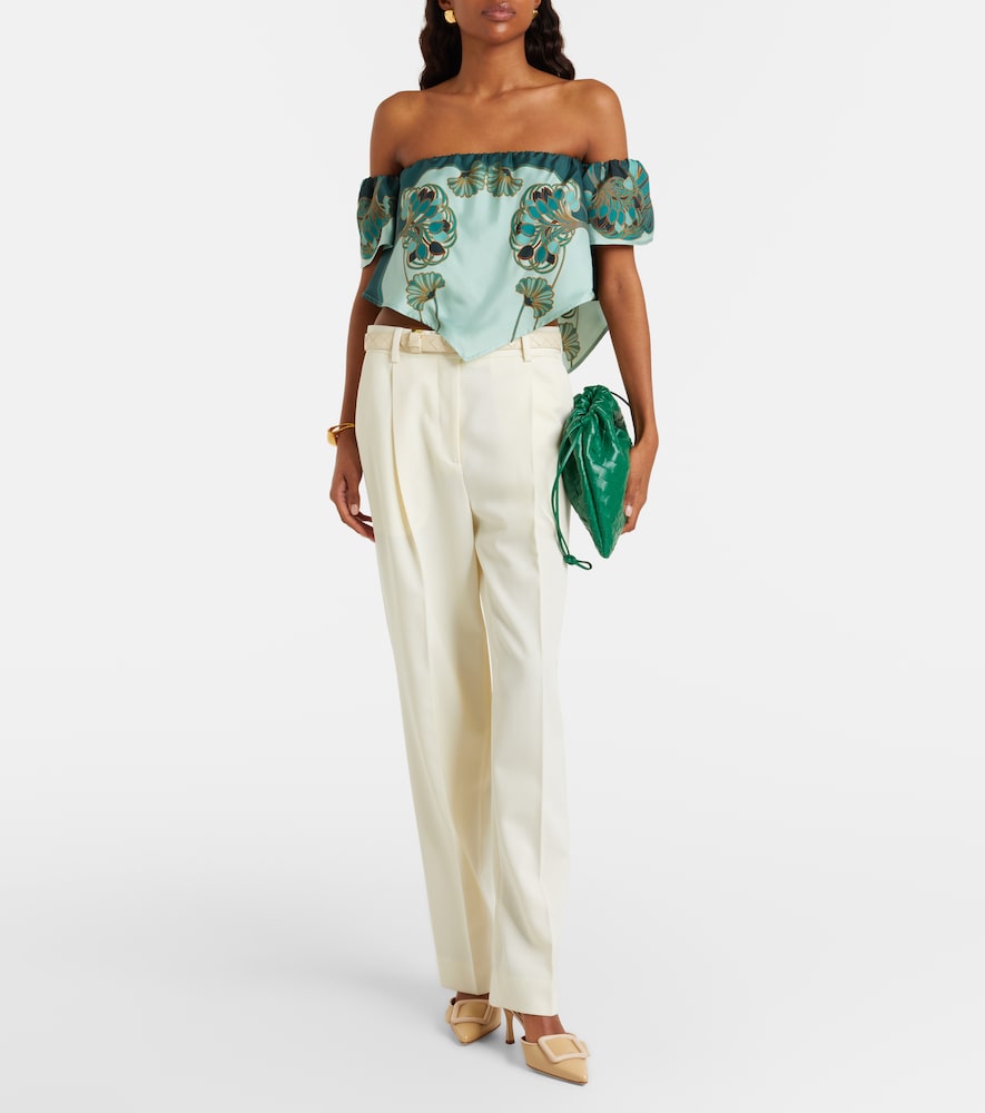 Sand Dollar printed silk top