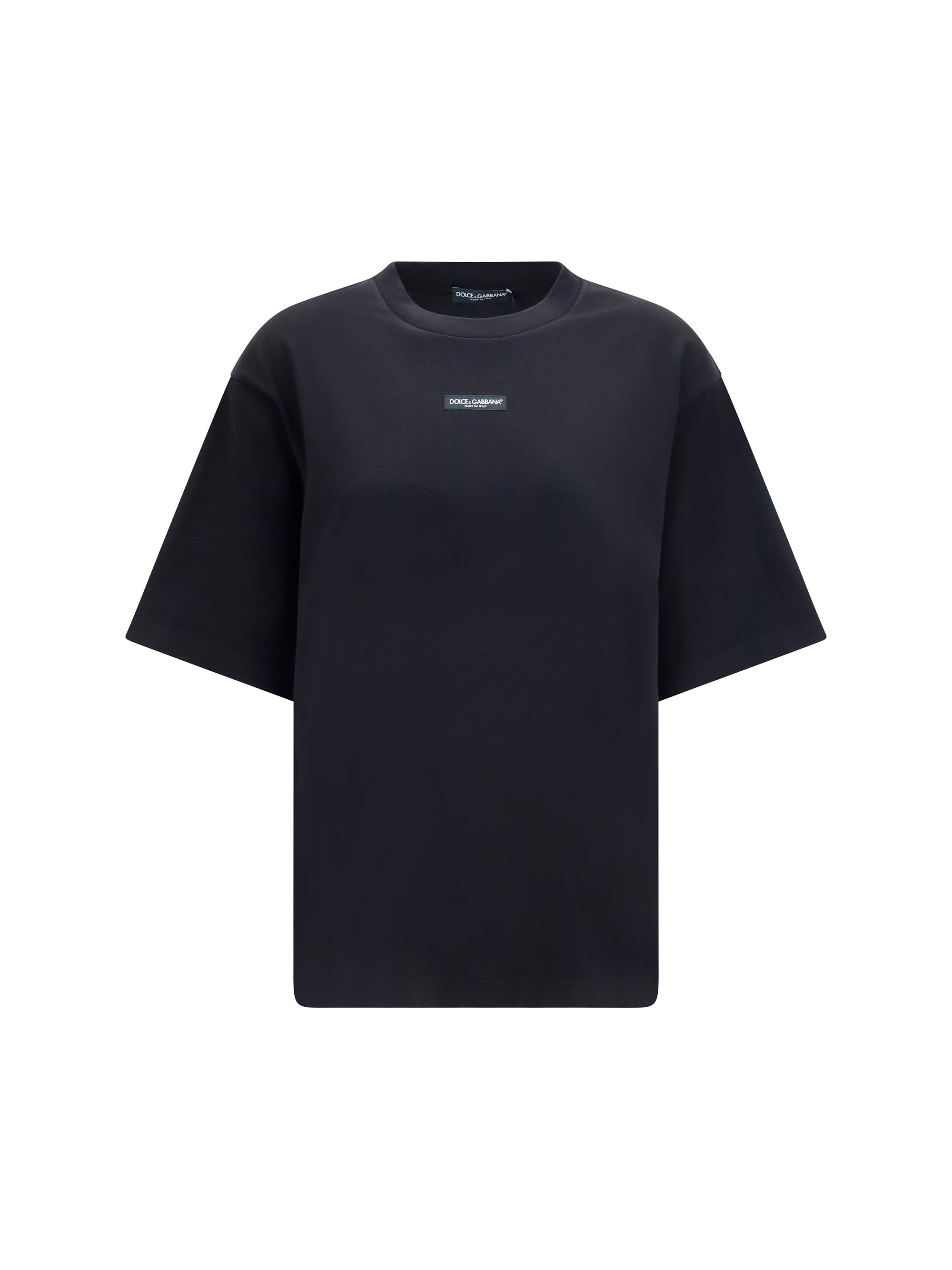 Logo-Patched Cotton Jersey T-Shirt — Black