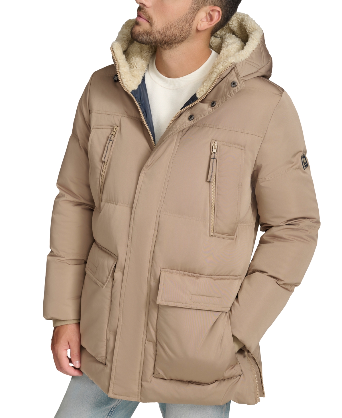 Men's Mackay Faux-Fur Parka Jacket - Toffee