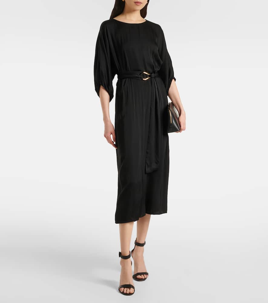 Laurel satin midi dress
