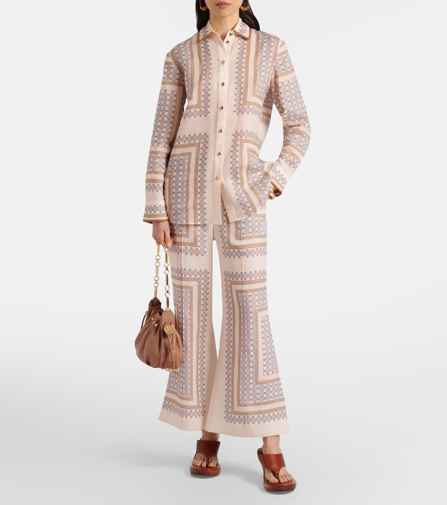 Printed ramie shirt