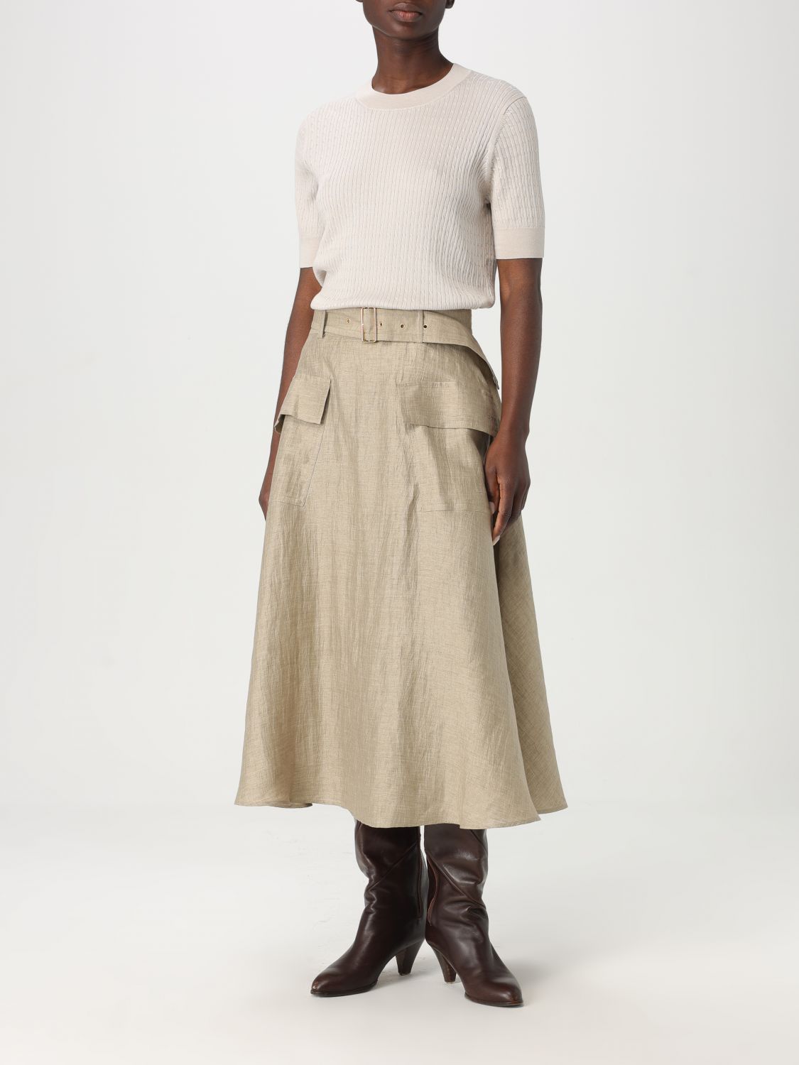 Skirt Woman color Beige